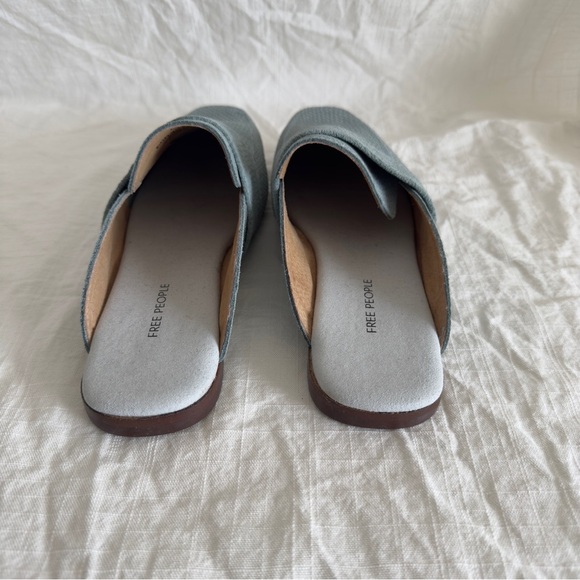 🤠 Free People At Ease Loafers | Size 8 | Stormy Sea Blue Suede Slip-On - Picture 4 of 9